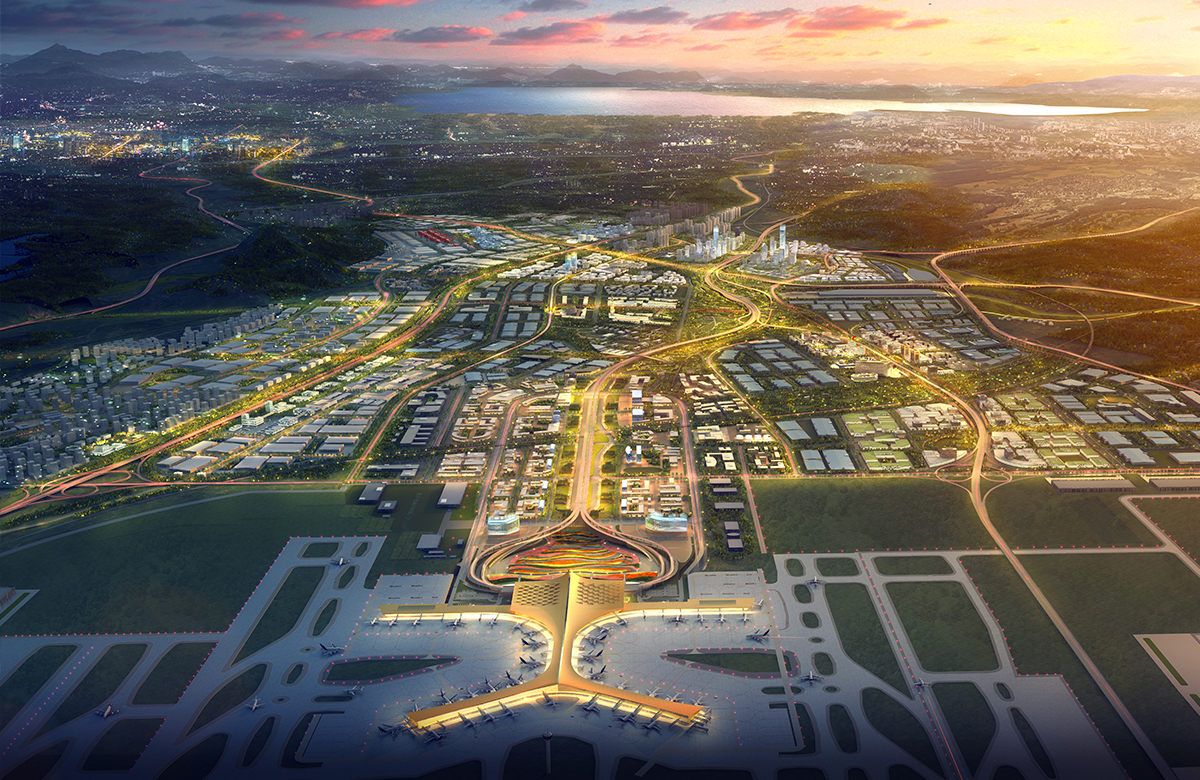 产业新城总体规划  项目位于云南昆明滇中新区,毗邻长水国际机场,是